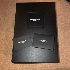 Saint Laurent Bag and Authenticity Cards
